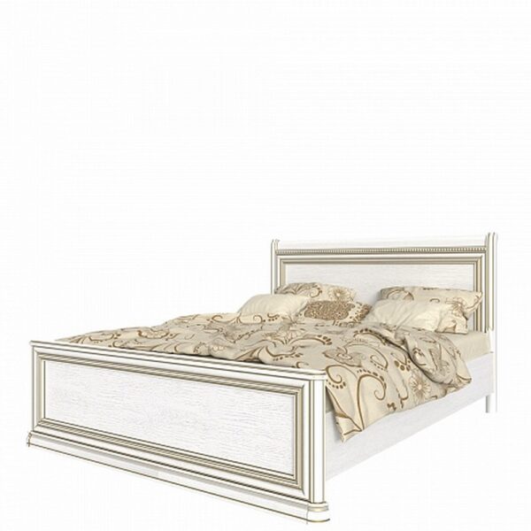 Сп А-8-6 Кровать ширина - 1600мм (без матраса, без дрим) р/в | дуб беленый с золотом (ДБЗ)